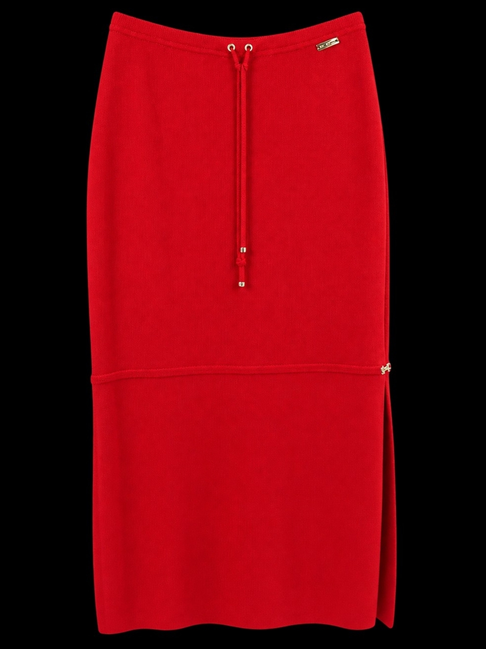 Vintage St. John Sport True Red Knit Midi Skirt - Size 4